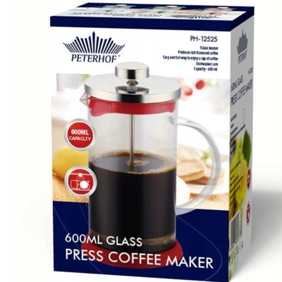 ZAPARZACZ DO KAWY HERBATY FRENCH PRESS PETERHOF PH-12525 600ml