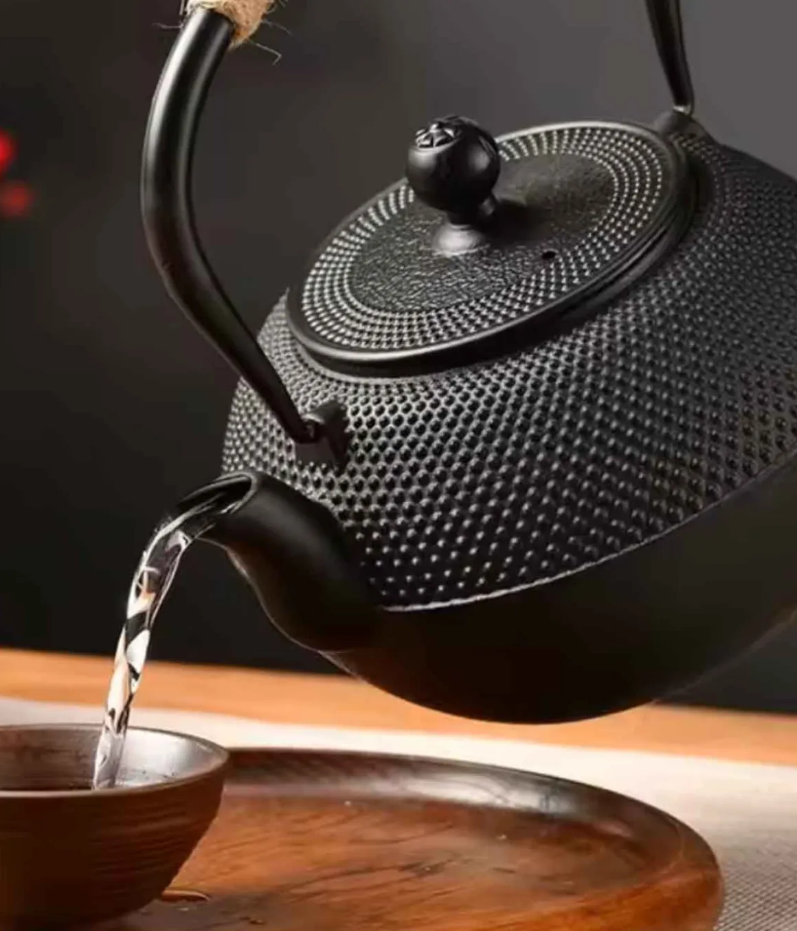 ZAPARZACZ ŻELIWNY DZBANEK CZARNY 900ml Z FILTREM i FILIŻANKAMI PREZENT