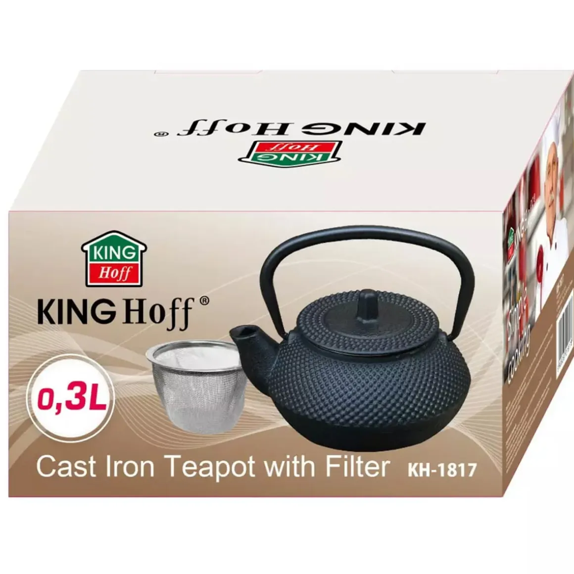 ZAPARZACZ ŻELIWNY DZBANEK 300ml Z FILTREM KINGHOFF KH-1817