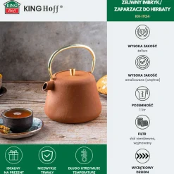 ZAPARZACZ ŻELIWNY IMBRYK 1L Z FILTREM KINGHOFF KH-1934