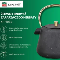 ZAPARZACZ ŻELIWNY IMBRYK 1L Z FILTREM KINGHOFF KH-1932