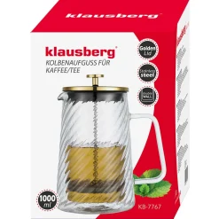 ZAPARZACZ TŁOKOWY DO KAWY/HERBATY TERMICZNY 1000ml KLAUSBERG KB-7767