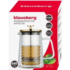 ZAPARZACZ TŁOKOWY DO KAWY/HERBATY TERMICZNY 600ml KLAUSBERG KB-7766