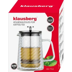 ZAPARZACZ TŁOKOWY DO KAWY/HERBATY TERMICZNY 600ml KLAUSBERG KB-7763