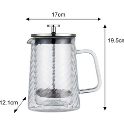 ZAPARZACZ TŁOKOWY DO KAWY/HERBATY TERMICZNY 600ml KLAUSBERG KB-7763