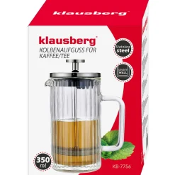 ZAPARZACZ TŁOKOWY DO KAWY/HERBATY TERMICZNY 350ml KLAUSBERG KB-7756