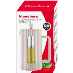 ZAPARZACZ TŁOKOWY DO KAWY/HERBATY 1000ml KLAUSBERG KB-7754 RÓŻOWY