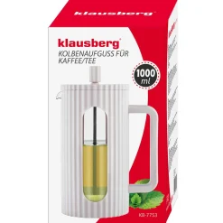 ZAPARZACZ TŁOKOWY DO KAWY/HERBATY 10000ml KLAUSBERG KB-7753 BIAŁY