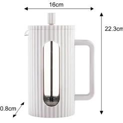 ZAPARZACZ TŁOKOWY DO KAWY/HERBATY 10000ml KLAUSBERG KB-7753 BIAŁY