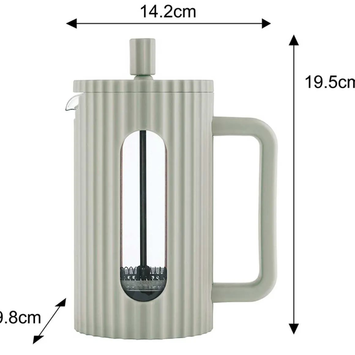 ZAPARZACZ TŁOKOWY DO KAWY/HERBATY 600ml KLAUSBERG KB-7750 ZIELONY