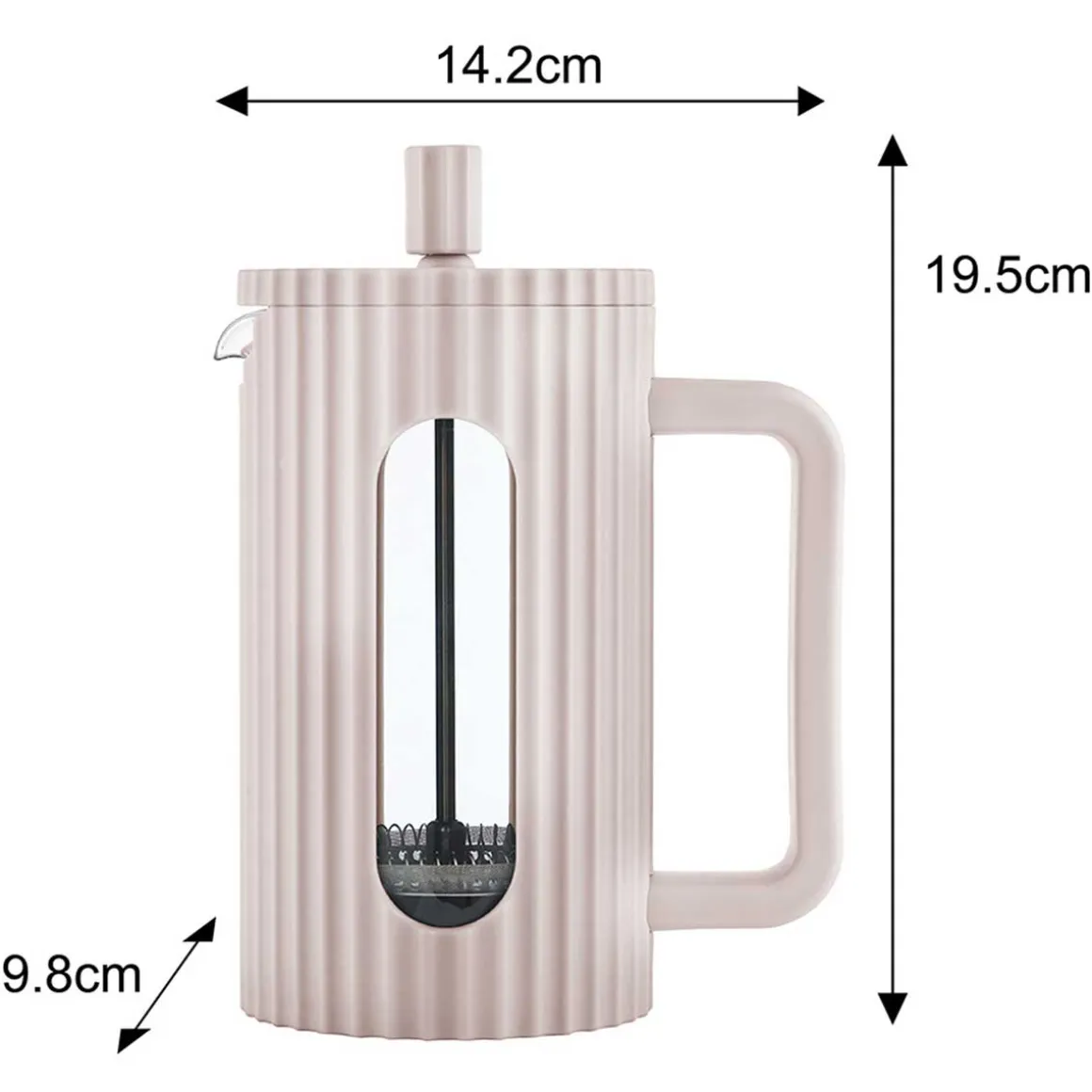 ZAPARZACZ TŁOKOWY DO KAWY/HERBATY 600ml KLAUSBERG KB-7749 RÓŻOWY