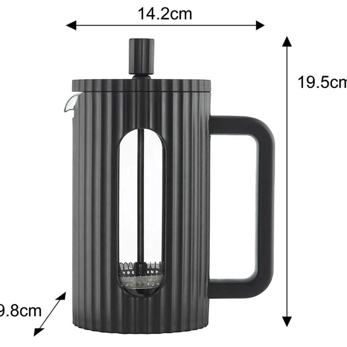 ZAPARZACZ TŁOKOWY DO KAWY/HERBATY 600ml KLAUSBERG KB-7746 CZARNY