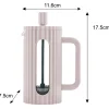 ZAPARZACZ TŁOKOWY DO KAWY/HERBATY 350ml KLAUSBERG KB-7744 RÓŻOWY