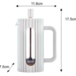 ZAPARZACZ TŁOKOWY DO KAWY/HERBATY 350ml KLAUSBERG KB-7743 BIAŁY