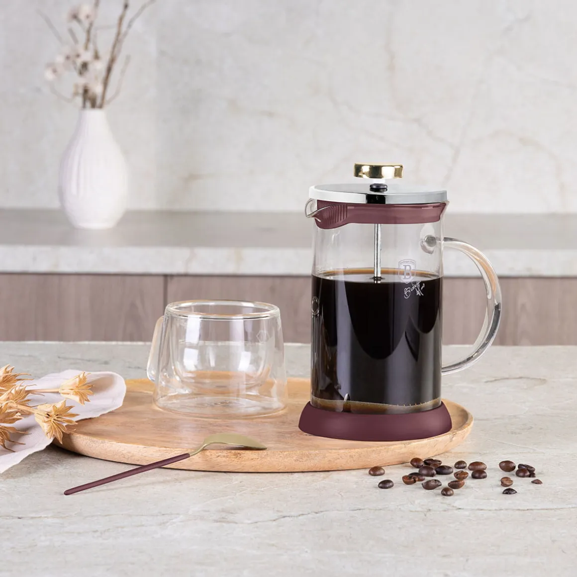 ZAPARZACZ TŁOKOWY DO KAWY HERBATY 600ml BERLINGER HAUS BH-8584 LEONARDO