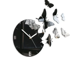 Zegar ścienny Butterfly Black