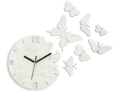 Zegar ścienny Butterfly White
