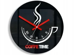ZEGAR ŚCIENNY COFFEE TIME II BLACK
