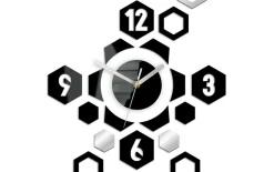 Zegar ścienny Hexagon Black
