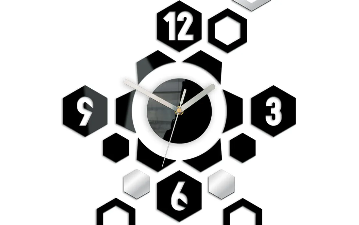 Zegar ścienny Hexagon Black