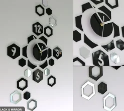 Zegar ścienny Hexagon Black