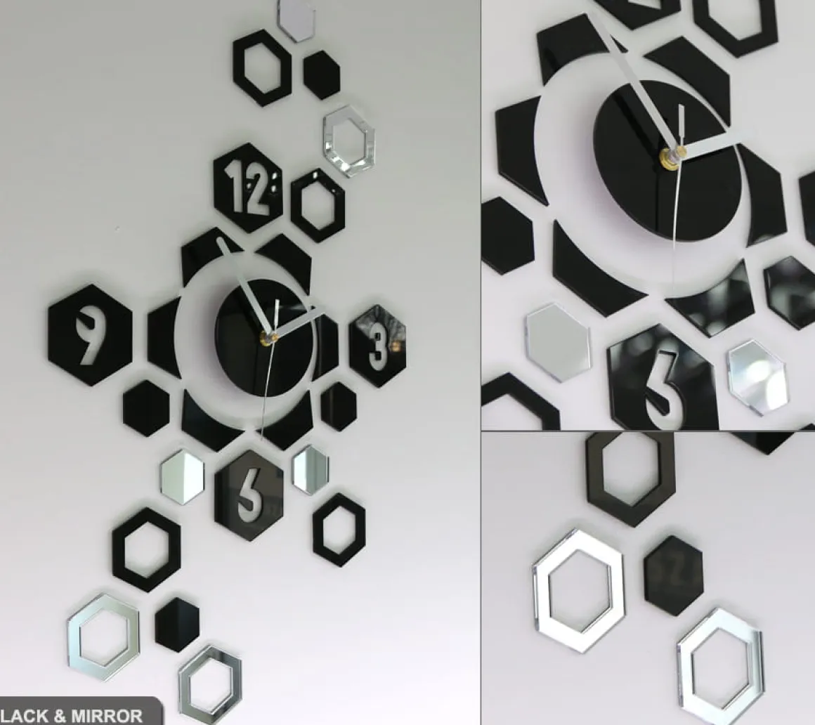 Zegar ścienny Hexagon Black