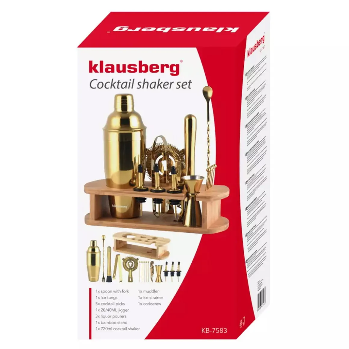 ZESTAW BARMAŃSKI 16 ELEMENTÓW KLAUSBERG KB-7583