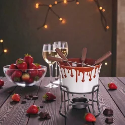 ZESTAW DO FONDUE CZEKOLADOWEGO + WIDELCZYKI BANQUET CHOCO DARK