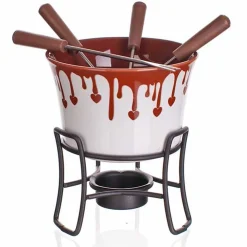 ZESTAW DO FONDUE CZEKOLADOWEGO + WIDELCZYKI BANQUET CHOCO DARK