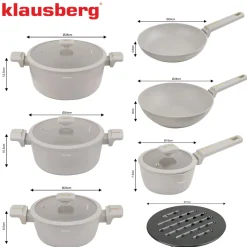 ZESTAW 12 ELEM. GARNKÓW MARMURKOWYCH KLAUSBERG KB-7969