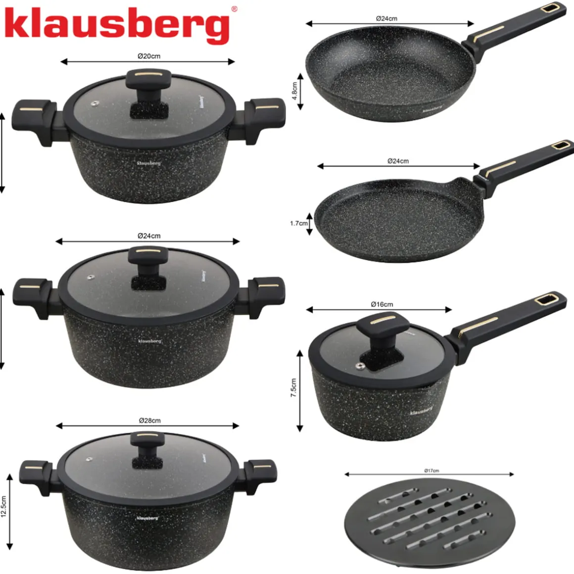 ZESTAW 12 ELEM. GARNKÓW MARMURKOWYCH KLAUSBERG KB-7966
