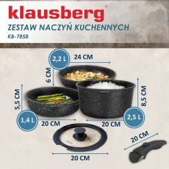 ZESTAW 5 ELEM. GARNKÓW MARMURKOWYCH KLAUSBERG KB-7858