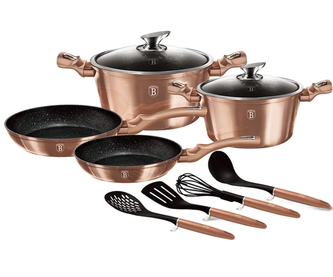 ZESTAW GARNKÓW GRANITOWYCH BERLINGER HAUS BH-6142 ROSE GOLD