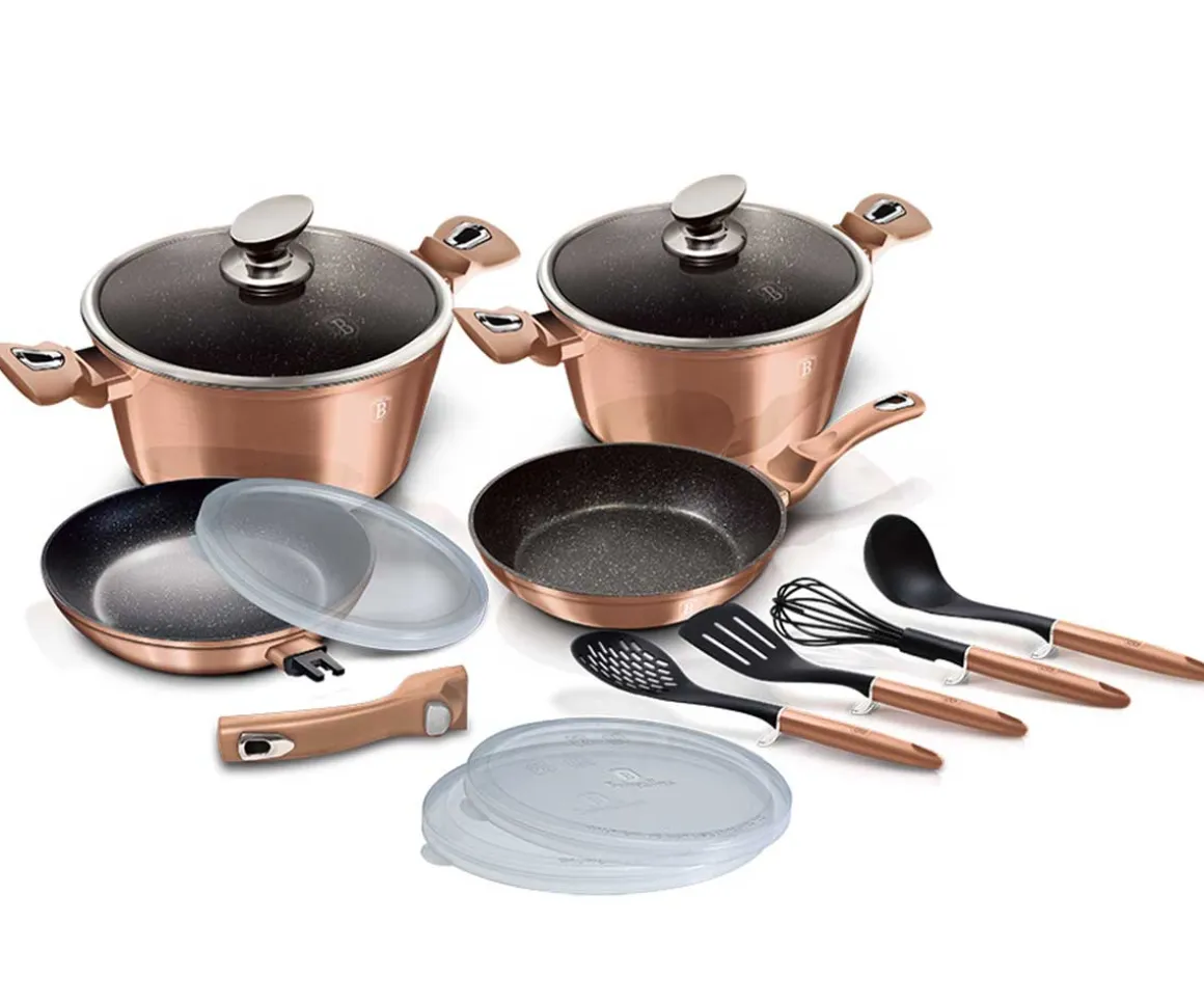 ZESTAW GARNKÓW GRANITOWYCH BERLINGER HAUS BH-7058 ROSE GOLD