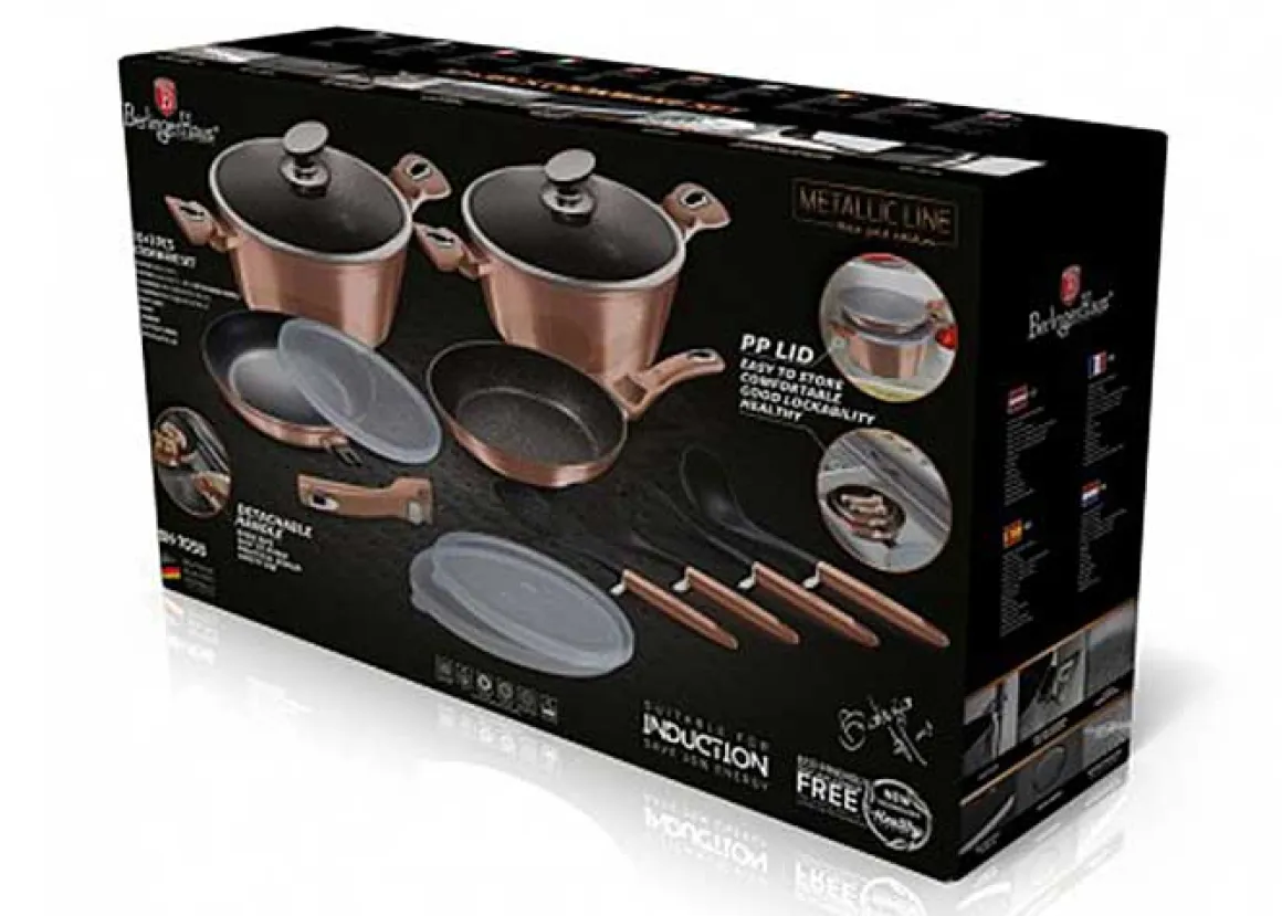 ZESTAW GARNKÓW GRANITOWYCH BERLINGER HAUS BH-7058 ROSE GOLD