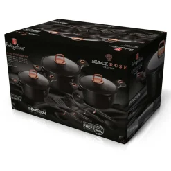 ZESTAW GARNKÓW GRANITOWYCH BERLINGER HAUS BH-6154 BLACK ROSE