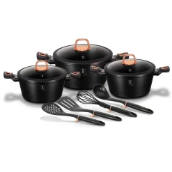 ZESTAW GARNKÓW GRANITOWYCH BERLINGER HAUS BH-6154 BLACK ROSE