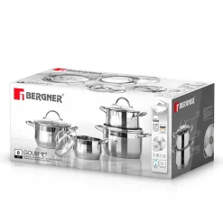 ZESTAW GARNKÓW STALOWYCH 8 ELEM. GOURMET LINE BG-6523