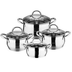 ZESTAW GARNKÓW STALOWYCH 8 ELEM. GOURMET LINE BG-6523