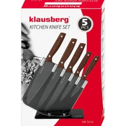 ZESTAW 5 KUCHENNYCH NOŻY W STOJAKU KLAUSBERG KB-7616
