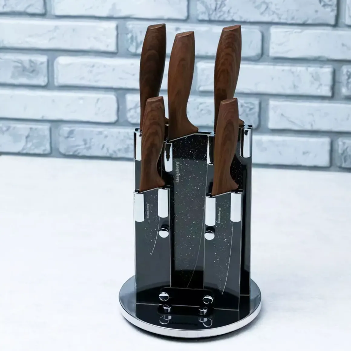 ZESTAW 5 KUCHENNYCH NOŻY W STOJAKU KLAUSBERG KB-7615