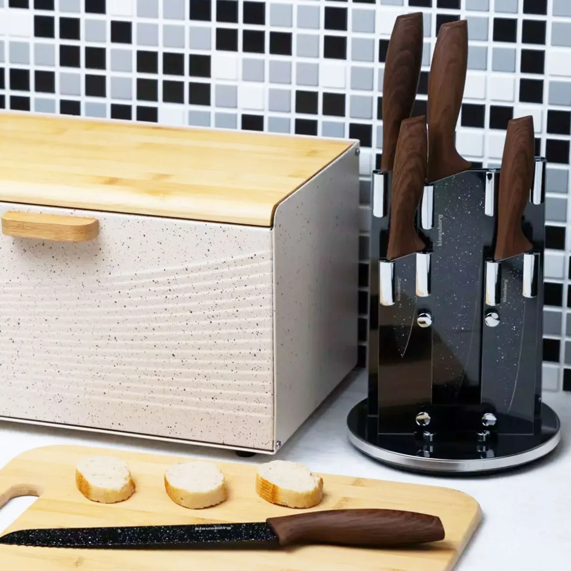 ZESTAW 5 KUCHENNYCH NOŻY W STOJAKU KLAUSBERG KB-7615