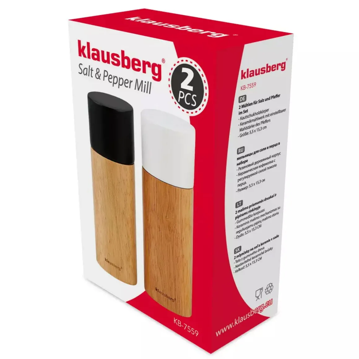 ZESTAW MŁYNKÓW DO PIEPRZU I SOLI KLAUSBERG KB-7559