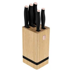 ZESTAW NOŻY BERLINGER HAUS BH-2970 BLACK ROSE W BLOKU BAMBUSOWYM