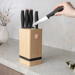 ZESTAW NOŻY BERLINGER HAUS BH-2970 BLACK ROSE W BLOKU BAMBUSOWYM