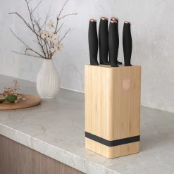 ZESTAW NOŻY BERLINGER HAUS BH-2970 BLACK ROSE W BLOKU BAMBUSOWYM