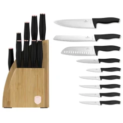 ZESTAW NOŻY BERLINGER HAUS BH-2760 BLACK ROSE W BLOKU BAMBUSOWYM