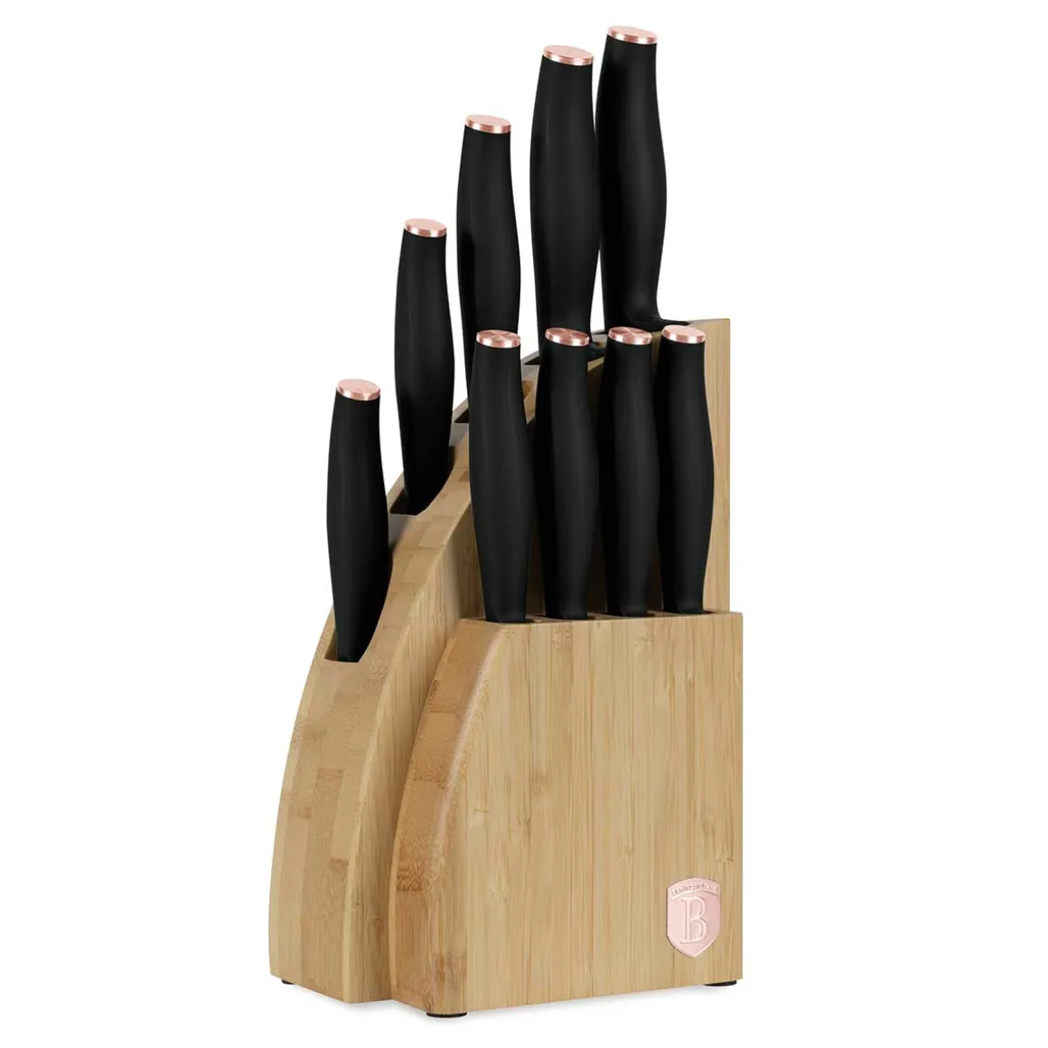 ZESTAW NOŻY BERLINGER HAUS BH-2760 BLACK ROSE W BLOKU BAMBUSOWYM