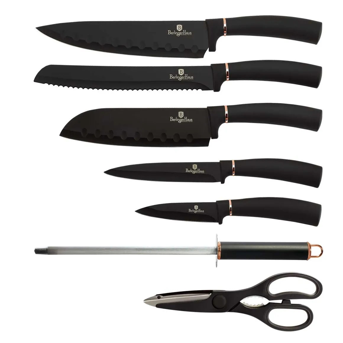 ZESTAW NOŻY BERLINGER HAUS BH-2421 BLACK ROSE