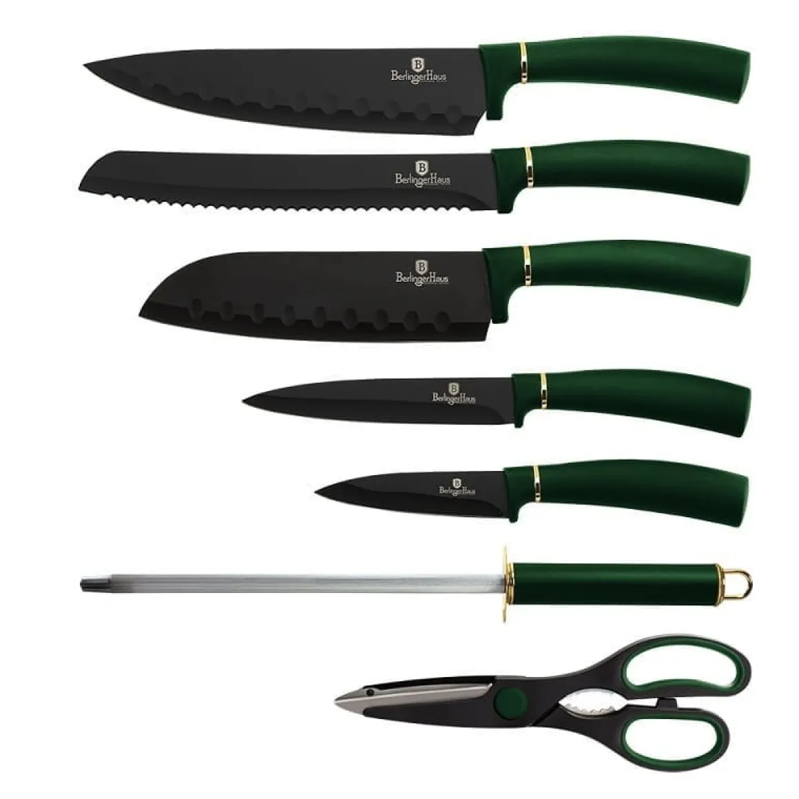 ZESTAW NOŻY BERLINGER HAUS BH-2563 EMERALD W STOJAKU